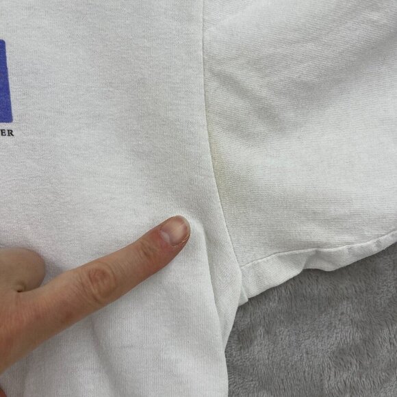 Vintage 2002 Salt Lake City Olympics Adult L Double Sided T-Shirt Tee Distressed - Picture 4 of 13